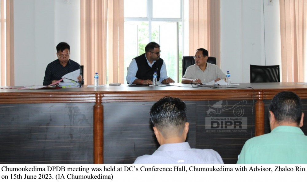 Chümoukedima DPDB meeting was held at the DC’s Conference Hall, Chümoukedima on June 15. (DIPR Photo) 